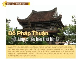 Đỗ Pháp Thuận - một tăng sĩ tiêu biểu thời Tiền Lê