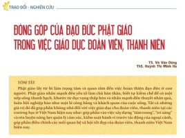 Đóng góp của đạo đức Phật giáo trong việc giáo dục Đoàn viên, thanh niên