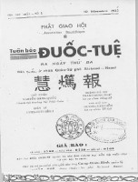 Từ Tạp chí Đuốc Tuệ của Hội Phật giáo Bắc Kỳ (1935-1945) suy nghĩ về một số định hướng đối với Tạp chí Nghiên cứu Phật học