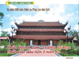 Chùa Quỳnh Lâm - trường đại học Phật giáo đầu tiên ở nước ta