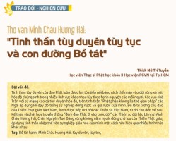 Thơ văn Minh Châu Hương Hải: "Tinh thần tùy duyên tùy tục và con đường Bồ tát"