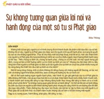 Sự không tương quan giữa lời nói và hành động của một số tu sĩ Phật giáo