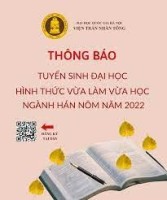 Tuyển sinh đại học hình thức vừa làm vừa học, ngành Hán Nôm năm 2022