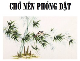 Chớ nên phóng dật