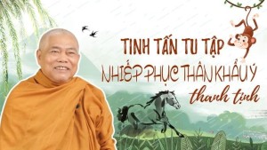 Tinh tấn tu tập nhiếp phục thân khẩu ý thanh tịnh