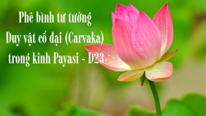 Phê bình tư tưởng Duy vật cổ đại (Carvaka) trong kinh Payasi - D23