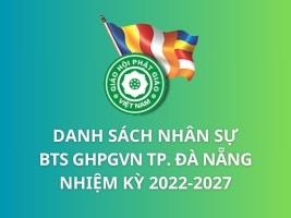 Danh sách nhân sự Ban Trị sự GHPGVN Tp.Đà Nẵng Nhiệm kỳ 2022-2027