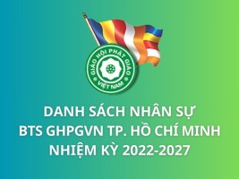 Danh sách nhân sự Ban Trị sự GHPGVN Tp.Hồ Chí Minh Nhiệm kỳ 2022-2027