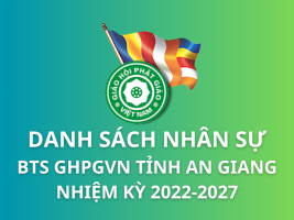 Danh sách nhân sự Ban Trị sự GHPGVN tỉnh An Giang Nhiệm kỳ 2022-2027