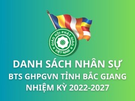 Danh sách nhân sự Ban Trị sự GHPGVN tỉnh Bắc Giang Nhiệm kỳ 2022-2027