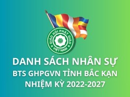 Danh sách nhân sự Ban Trị sự GHPGVN tỉnh Bắc Kạn Nhiệm kỳ 2022-2027