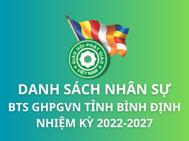 Danh sách nhân sự Ban Trị sự GHPGVN tỉnh Bình Định Nhiệm kỳ 2022-2027