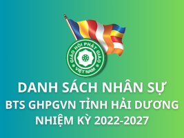 Danh sách nhân sự Ban Trị sự GHPGVN tỉnh Hải Dương Nhiệm kỳ 2022-2027