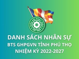 Danh sách nhân sự Ban Trị sự GHPGVN tỉnh Phú Thọ Nhiệm kỳ 2022-2027