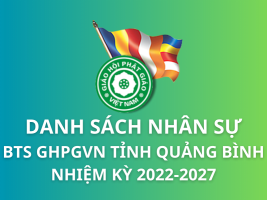 Danh sách nhân sự Ban Trị sự GHPGVN tỉnh Quảng Bình Nhiệm kỳ 2022-2027