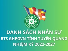 Danh sách nhân sự Ban Trị sự GHPGVN tỉnh Tuyên Quang Nhiệm kỳ 2022-2027