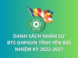 Danh sách nhân sự Ban Trị sự GHPGVN tỉnh Yên Bái Nhiệm kỳ 2022-2027