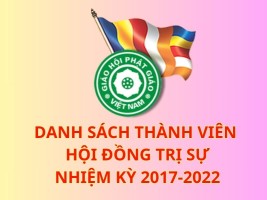 Danh sách thành viên Hội đồng Trị sự Nhiệm kỳ 2017-2022