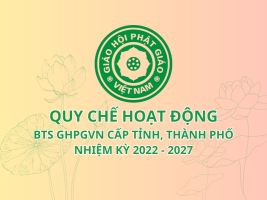 Quy chế hoạt động BTS GHPGVN cấp tỉnh, thành phố trực thuộc Trung ương - Nhiệm kỳ 2022-2027