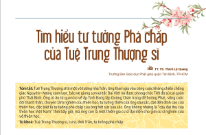 Tìm hiểu tư tưởng Phá chấp của Tuệ Trung Thượng sĩ