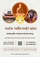 Khóa Thiền Phật giáo tại chùa Tiêu Dao, Hà Nội