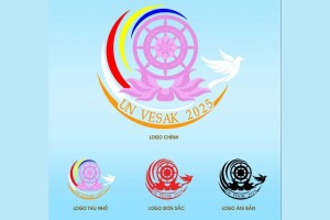 Tác phẩm đạt giải Nhất cuộc thi thiết kế logo Vesak LHQ 2025