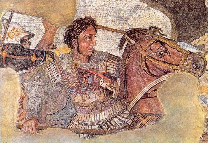 Một hình ảnh Alexander trong bức tranh khảm Alexander, khoảng năm 120-100 TCN, được khai quật ở Pompeii, Ý. (Ảnh: worldhistory.org)