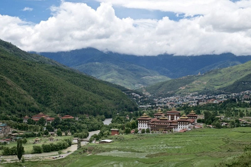 Tashichho Dzong, trụ sở truyền thống của Druk Desi, người đứng đầu chính quyền dân sự Bhutan, ở Thung lũng Thimphu (ảnh: Craig Lewis)