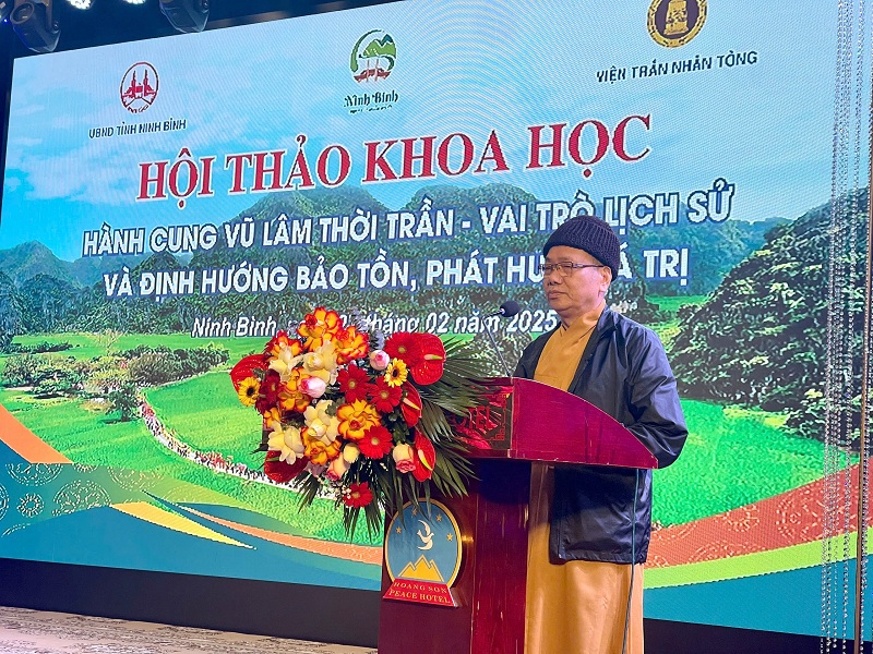 HT.TS Thích Thanh Đạt, Chủ tịch Hội đồng Khoa học Học viện Phật giáo Việt Nam tại Hà Nội, tham luận chủ đề 