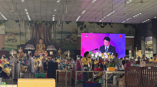 Bếp chay miễn phí tại Học viện PGVN. Ảnh: Tạp chí Nghiên cứu Phật học. Bếp chay miễn phí tại Học viện PGVN. Ảnh: Tạp chí Nghiên cứu Phật học.