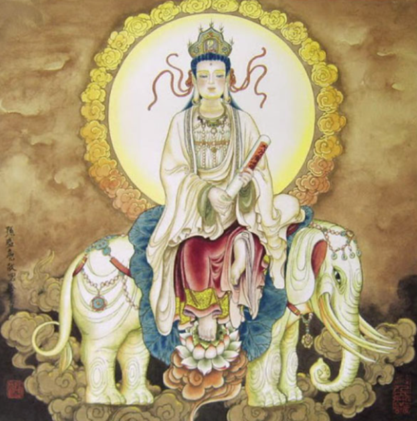 Tranh vẽ Bồ tát Phổ hiền. Hình ảnh chỉ mang tính chất minh hoạ. ảnh sưu tầm. Tranh vẽ Bồ tát Phổ hiền. Hình ảnh chỉ mang tính chất minh hoạ. ảnh sưu tầm.