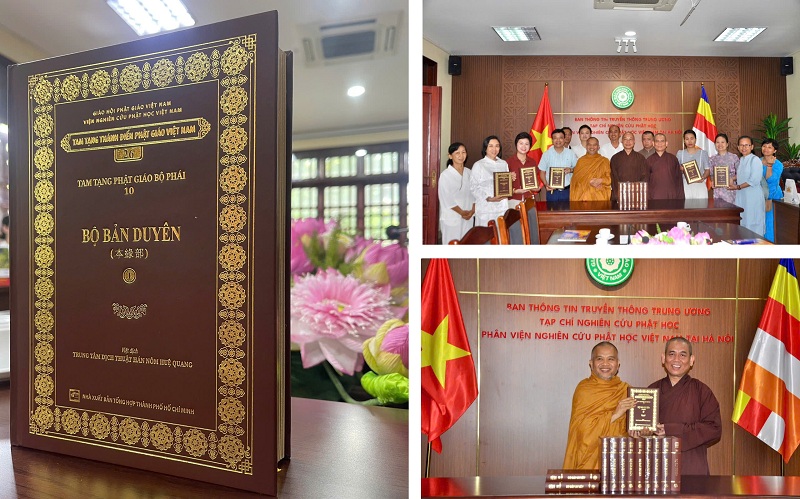 TT.Giác Hoàng thăm Tạp chí NCPH và trao tặng Bộ Kinh Bản Duyên