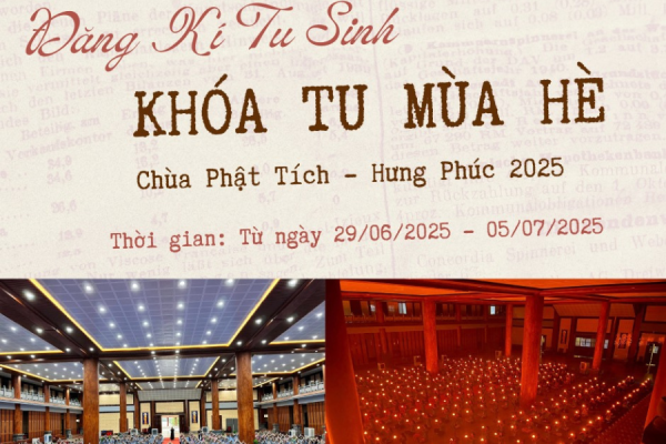 Miền Bắc: Lịch các khoá tu tháng 7/2025