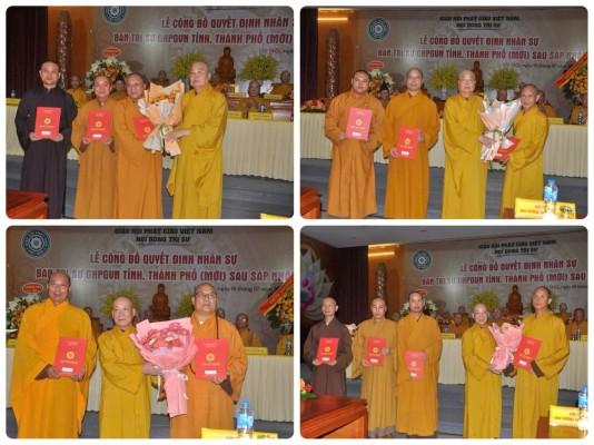 GHPGVN: Danh sách Nhân sự Lãnh đạo BTS các tỉnh, thành sau sáp nhập
