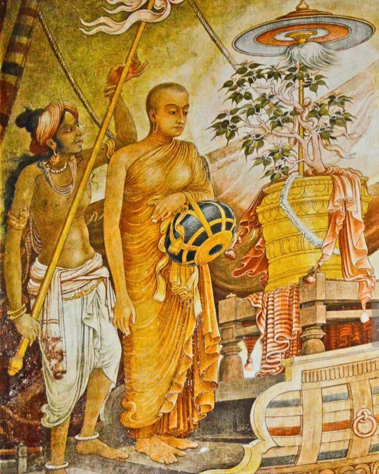 Tác phẩm nghệ thuật của Bhikkhuni Sanghamitta đến Sri Lanka từ Ấn Độ. Ảnh: facebook.com Tác phẩm nghệ thuật của Bhikkhuni Sanghamitta đến Sri Lanka từ Ấn Độ. Ảnh: facebook.com