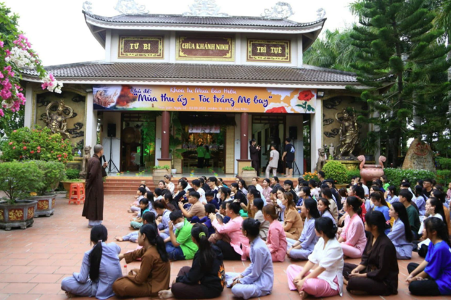 Tây Ninh: Chùa Khánh Ninh tổ chức Khóa tu mùa Vu Lan báo hiếu
