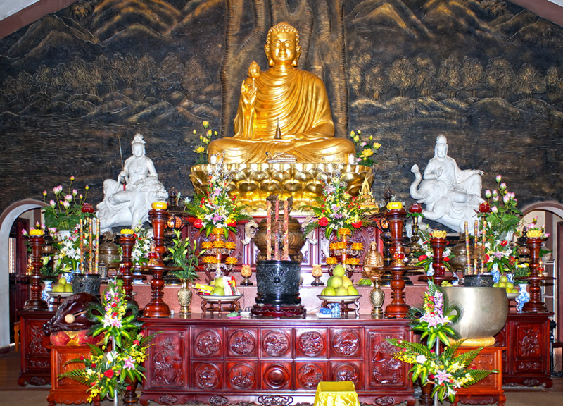 Chính điện Thiền viện Sùng Phúc (Long Biên, Hà Nội). Ảnh sưu tầm.