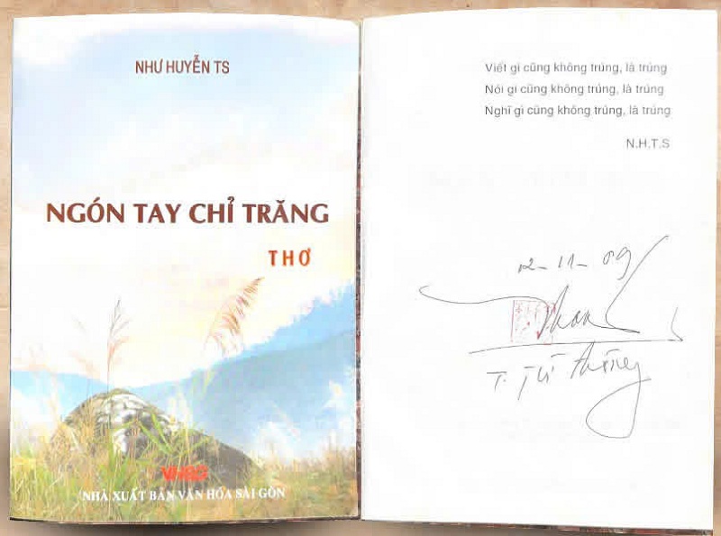 Tập thơ Hòa thượng Từ Thông tặng thầy Trí Chơn Tập thơ Hòa thượng Từ Thông tặng thầy Trí Chơn