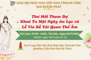 Hà Tĩnh: Khóa tu 1 ngày tại Trung tâm Văn hóa Phật giáo