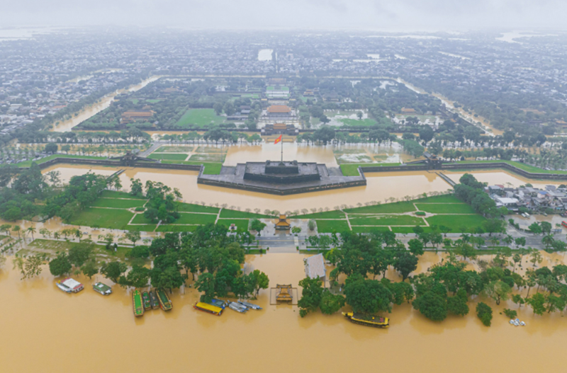 Hình ảnh ngập lụt tại Huế. Ảnh sưu tầm.