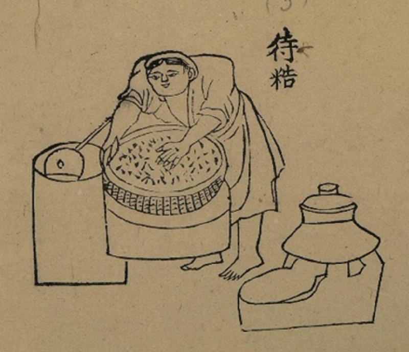 Đãi gạo - Henri Oger/sđd - để ý lò đất cà ràng trong hình