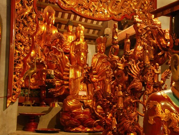 Phật điện Ch&ugrave;a Thi&ecirc;n Quang (Ph&uacute; Thọ). Ảnh sưu tầm.