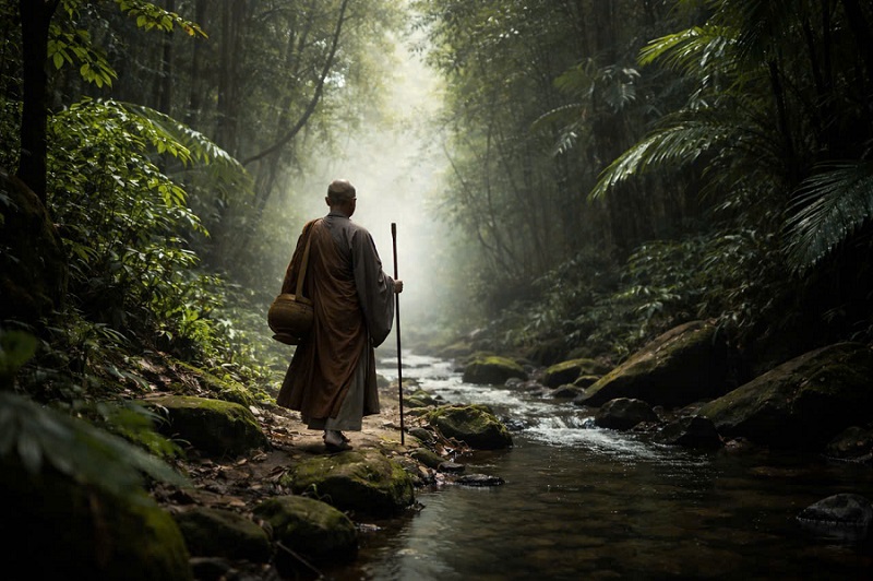 Ảnh minh họa thiết kế bởi AI - Tạp ch&iacute; Nghi&ecirc;n cứu Phật học 