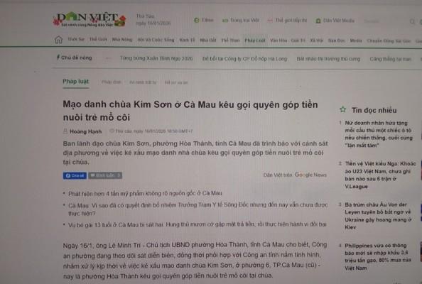 Mạo danh nhà chùa để kêu gọi từ thiện, trục lợi…