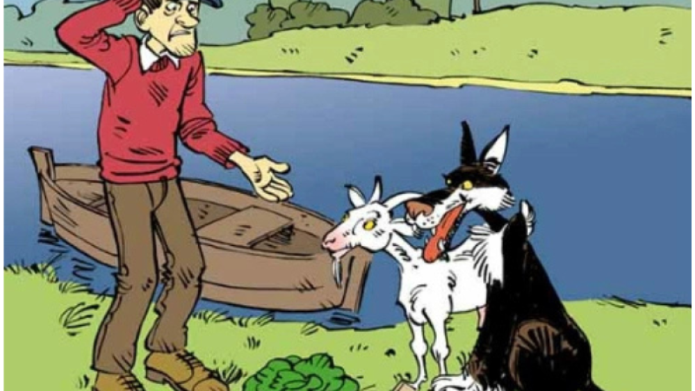 Bài đố vui "dê – cáo – cỏ – bác nông dân qua sông" và góc nhìn trung đạo