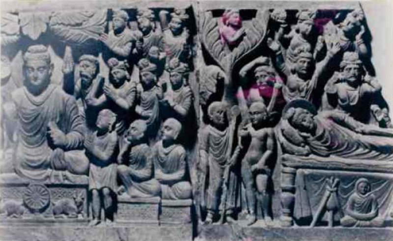 Một phần của bức ph&ugrave; đi&ecirc;u từ Gandhara, thế kỷ thứ 2 sau C&ocirc;ng nguy&ecirc;n. Ảnh do Viện Smithsonian cung cấp, Ph&ograve;ng trưng b&agrave;y nghệ thuật Freer, Washington, D.C. (ảnh: en.unesco.org)
