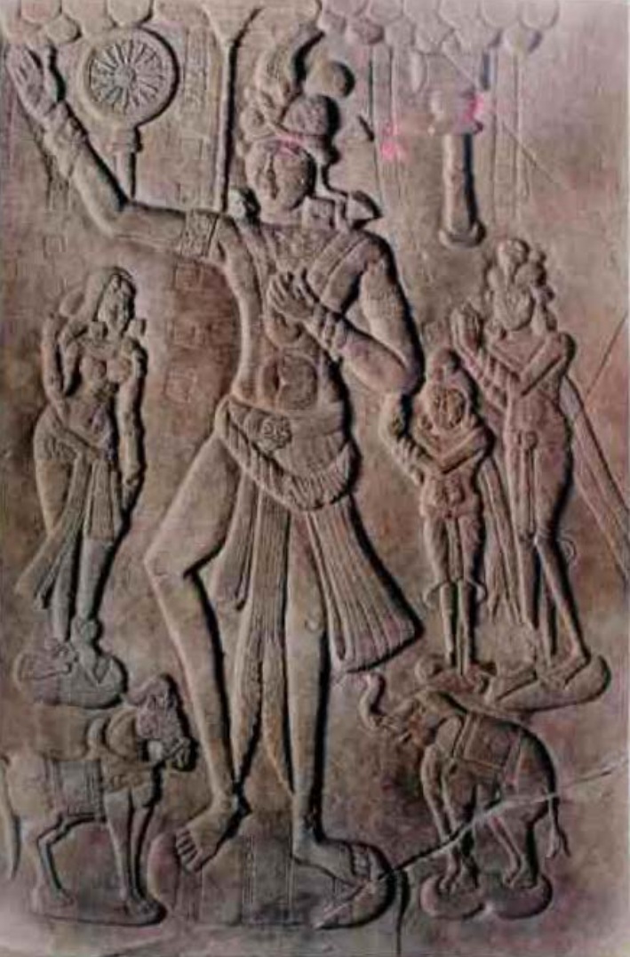 Chakravartin, từ Bảo th&aacute;p Jaggayyapeta, Andra, 1 C. BC. Bảo t&agrave;ng Ch&iacute;nh phủ, Madras. (