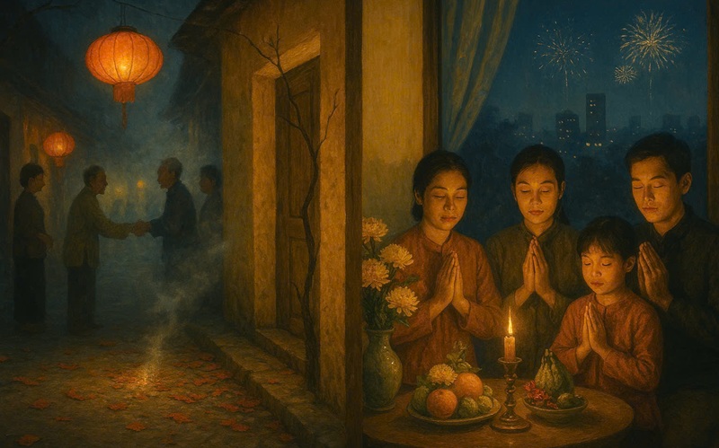 Suy ngẫm đêm Giao thừa xưa và nay: Khi hình thức đổi thay - tâm thức chuyển mình