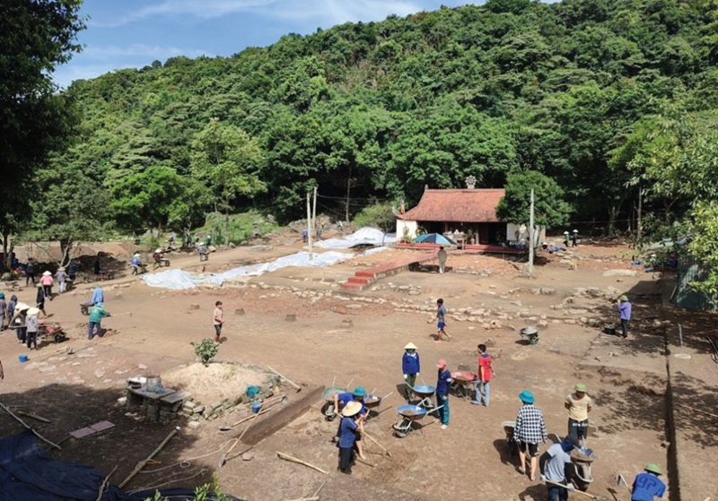 Khảo cổ ch&ugrave;a Am C&aacute;c (Ảnh: UBND tỉnh Thanh H&oacute;a)