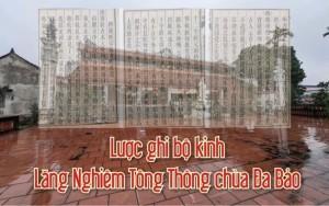 Lược ghi bộ kinh Lăng Nghiêm Tông Thông chùa Đa Bảo